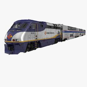 Passenger Double Deck Train Amtrak
